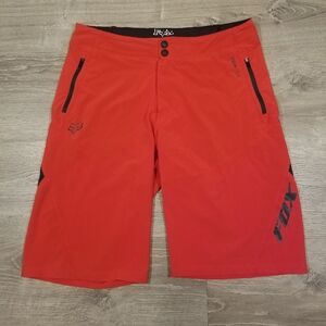 FOX RACING Red Q4 ATTACK MTB BIKE SHORTS Motocross MX Cycling Gear Mens 32